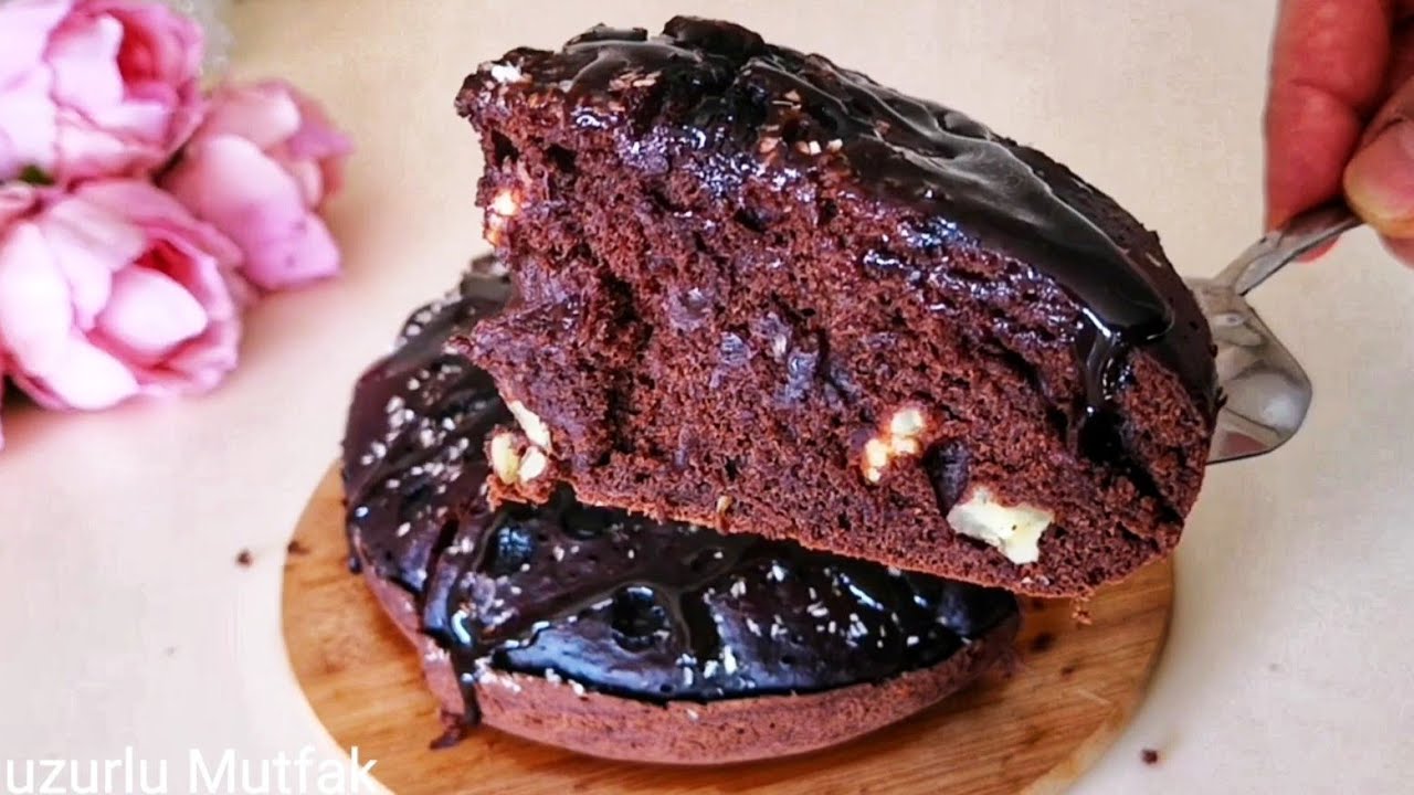 TENCEREDE ŞEKERSİZ VE ÇİKOLATALI KEK🌺