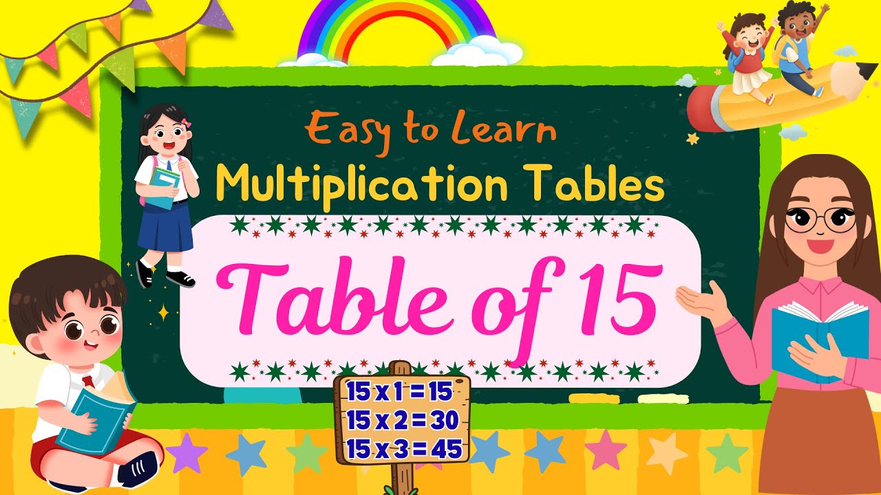 Table of 15 | Easy to Learn Multiplication Tables @SPGN_Vibes - YouTube