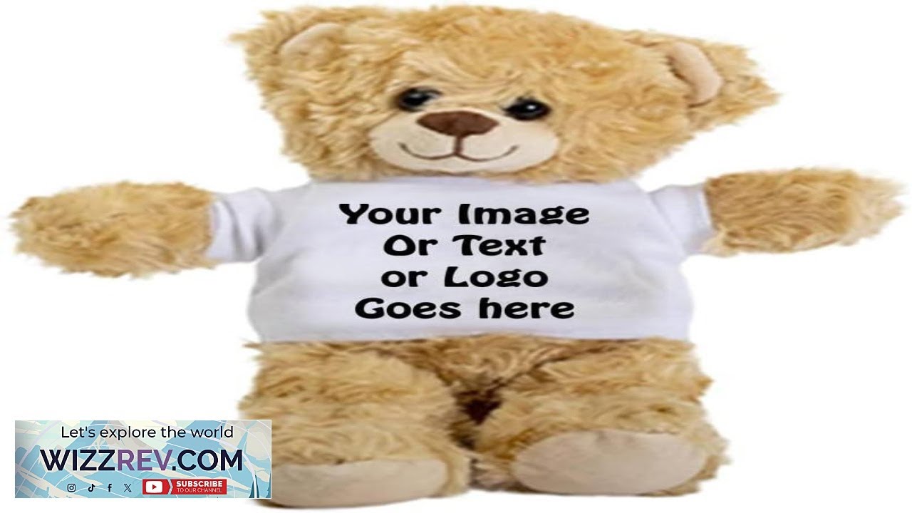 SpreadPassion Custom Teddy Bear Personalized Teddy Bear Customized Text Image Custom