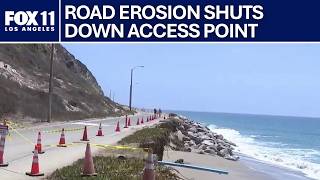 Erosion shuts down Point Dume Beach road