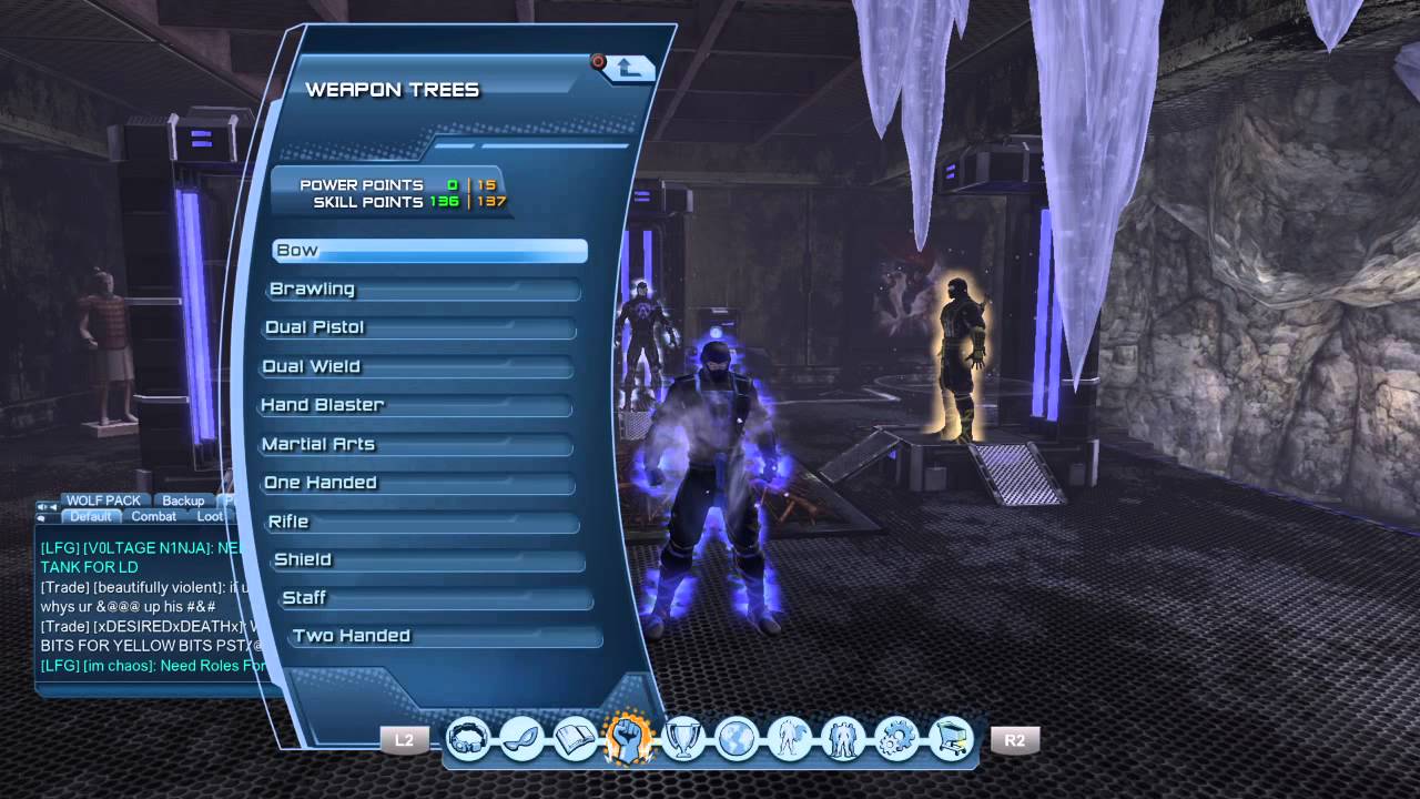 dc universe online ice dps skill and power points no weapon mastery