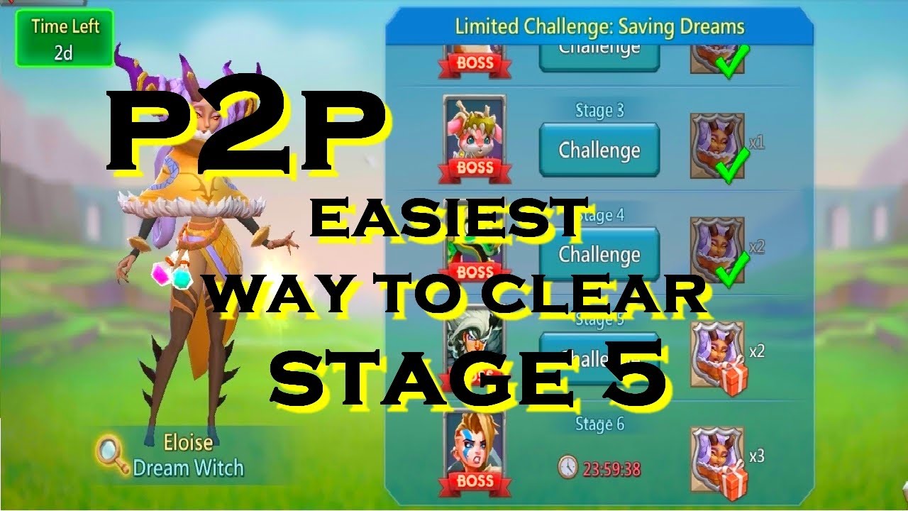 Lords Mobile Eloise Dream witch limited challenge stage 5 | Easiest Way