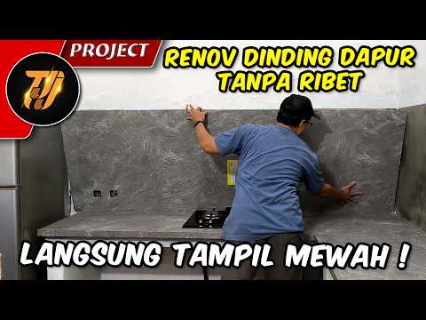 Dapur Lama Disulap Jadi Mewah! Renovasi Dinding Pakai AICA CERARL