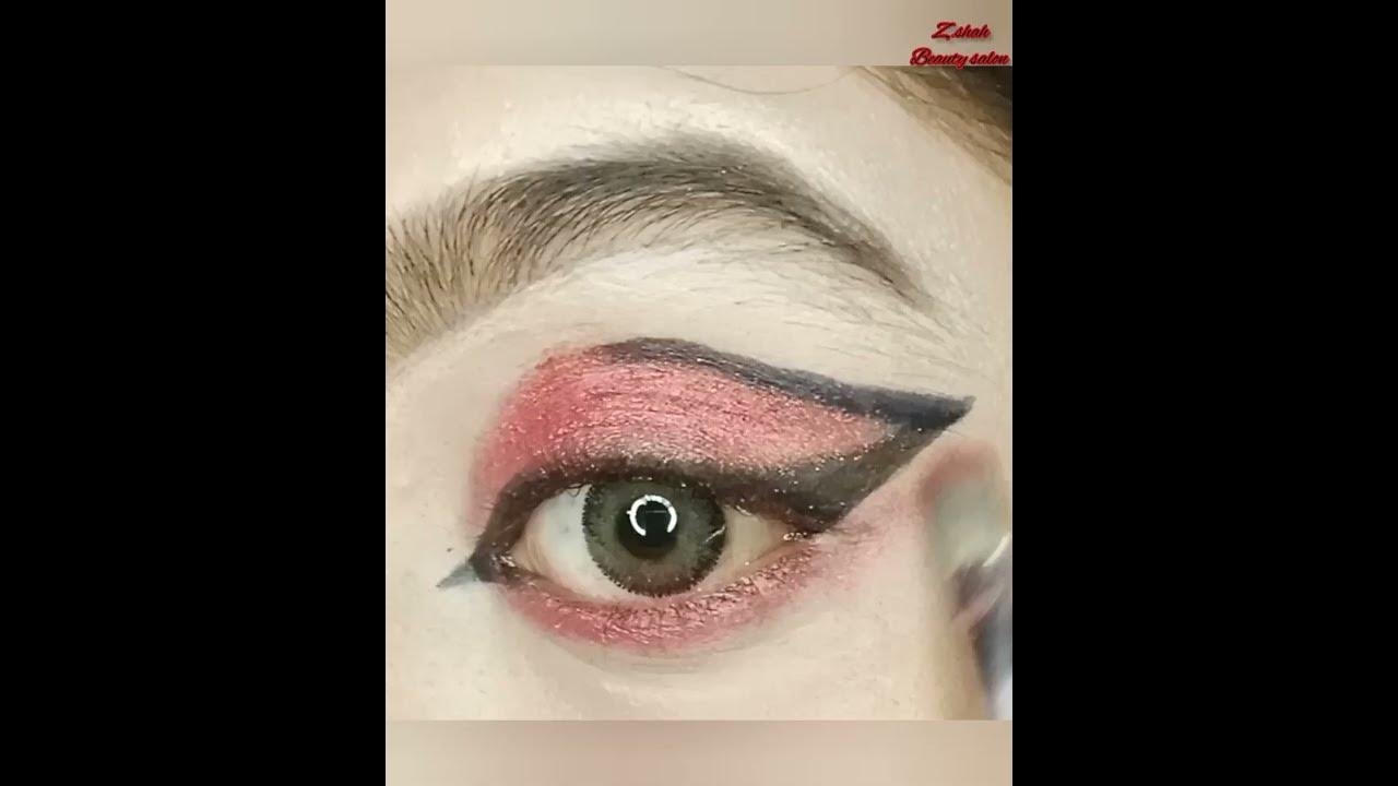 Red & Black eye makeup Tutorial simple and easy eye makeup Tutorial