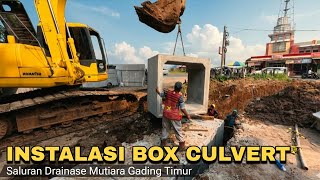 Pemasangan Box Culvert Raksasa Mutiara Gading Timur Memasuki Jalur Tikungan #kdm