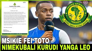 🛑#LIVE MSIKIE FEI TOTO MUDA HUU AFUNGUKA ATHIBITISHA KUSAJILIWA YANGA LEO, ASAINI MKATABA HUU, MIAKA