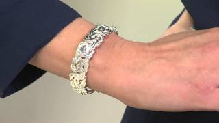 Sterling_Silver 8" Byzantine Bracelet by Silver Style, 24.7g with Rick Domeier