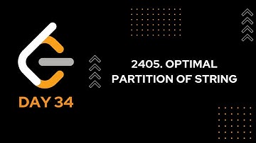 DAY 34 | 2405. Optimal Partition of String | LeetCode 2405 | JAVA