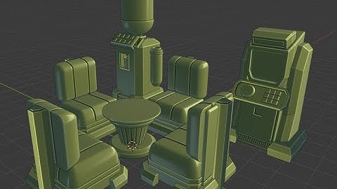 Blender 2.8: Modeling a SciFi Water Cooler