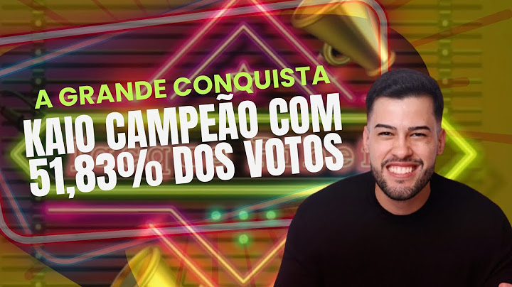 Final A grande conquista 2 Kaio campeão com 51,83% dos votos #agrandeconquista