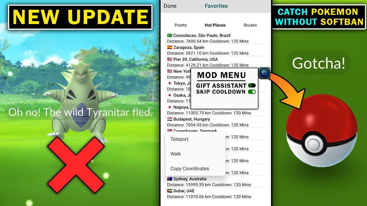 Pokemon Go Mod New Update Skip Cooldown In Pokemon Go Teleport Without Cooldown In Pokemon Go Youtube