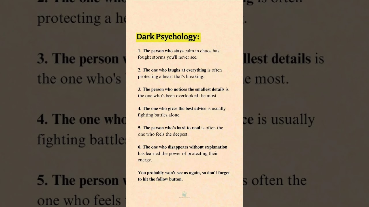 Dark Psychology Facts That Will Change How You See People 🖤 | Hidden Truths About Human Behavior