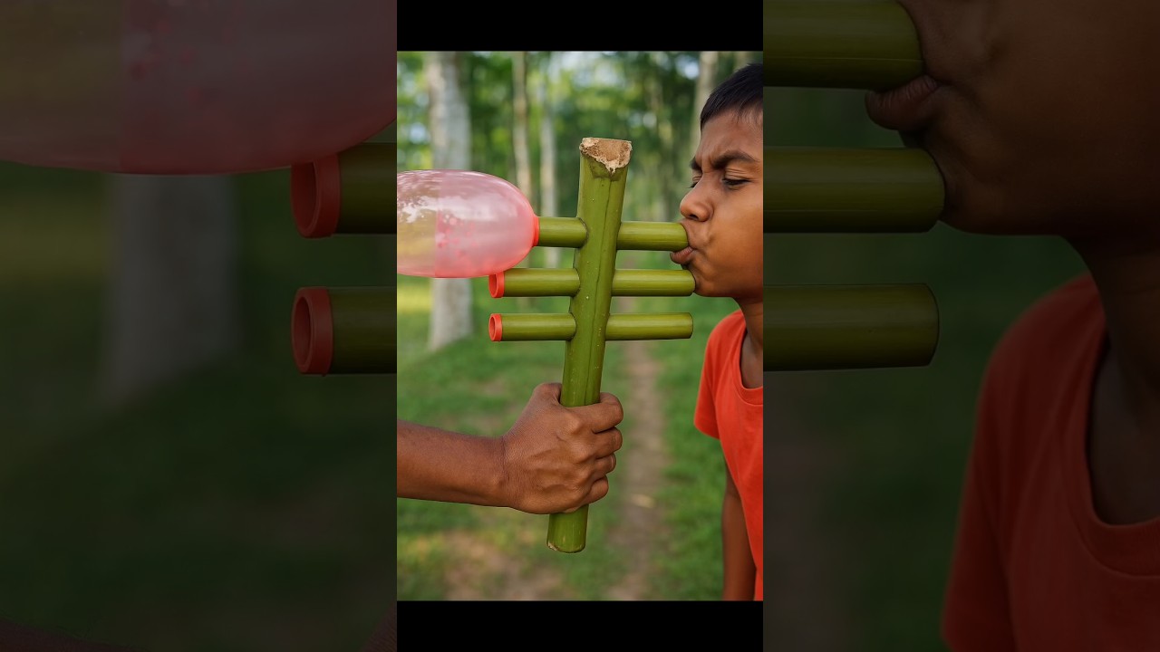 Amazing Bamboo Balloon toy | Creative Village Life Invention 