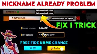 Nickname already exists free fire/Free fire nickname already exists problem solve/nickname already