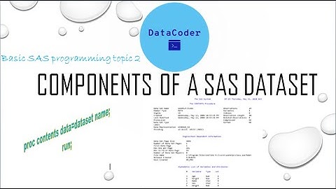 Basic sas programming topic 2:   proc contents