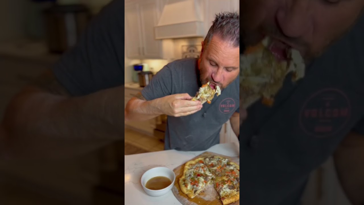 French dip pizza #frenchdip #pizza