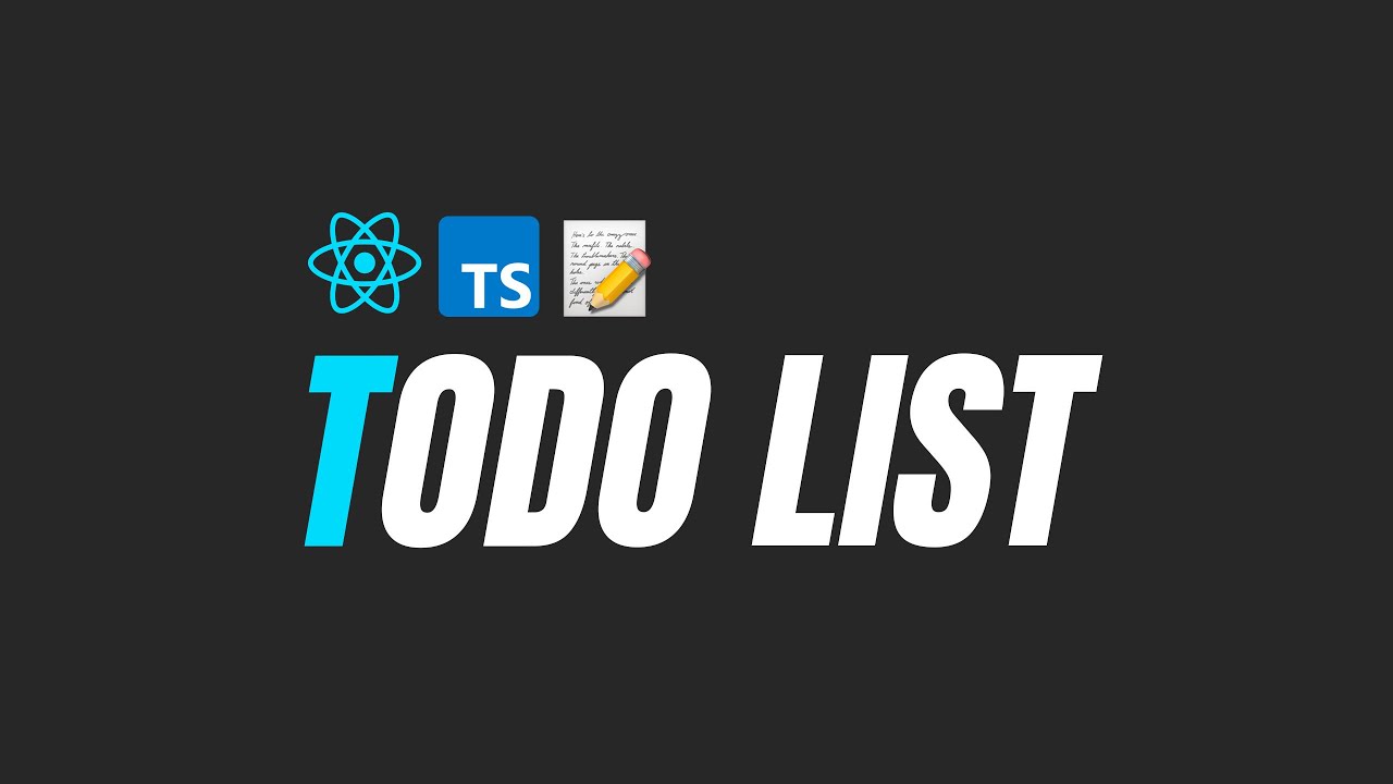  TODO LIST React Typescript Material Ui 1 YouTube
