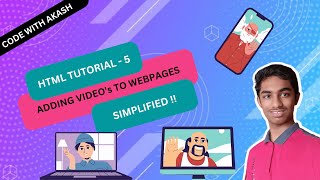 #6 Adding Videos To Webpage || 2 methods in HTML || Full Stack web Development ||code with akash