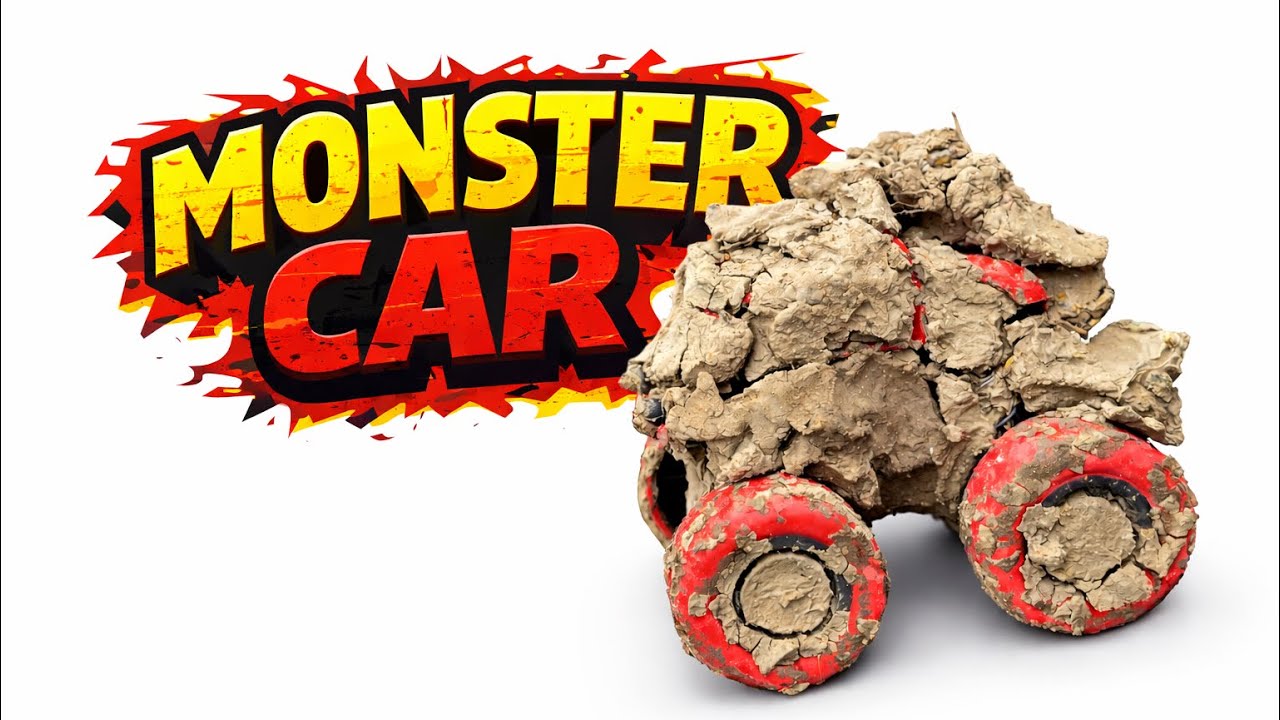 I Cleaned the Dirtiest Monster Car | ASMR Toys Wash.