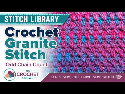 Crochet Granite Stitch in Odd Chain Count