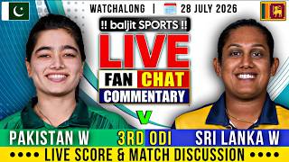 🔴 SL-W vs PAK-W | Sri Lanka Women vs Pakistan Women | 3rd ODI | Live Score & Fan Commentary