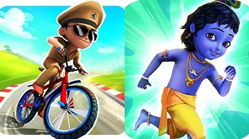 Little Singham Cycle Race VS Little Krishna Game 2025 Gameplay Android, ios