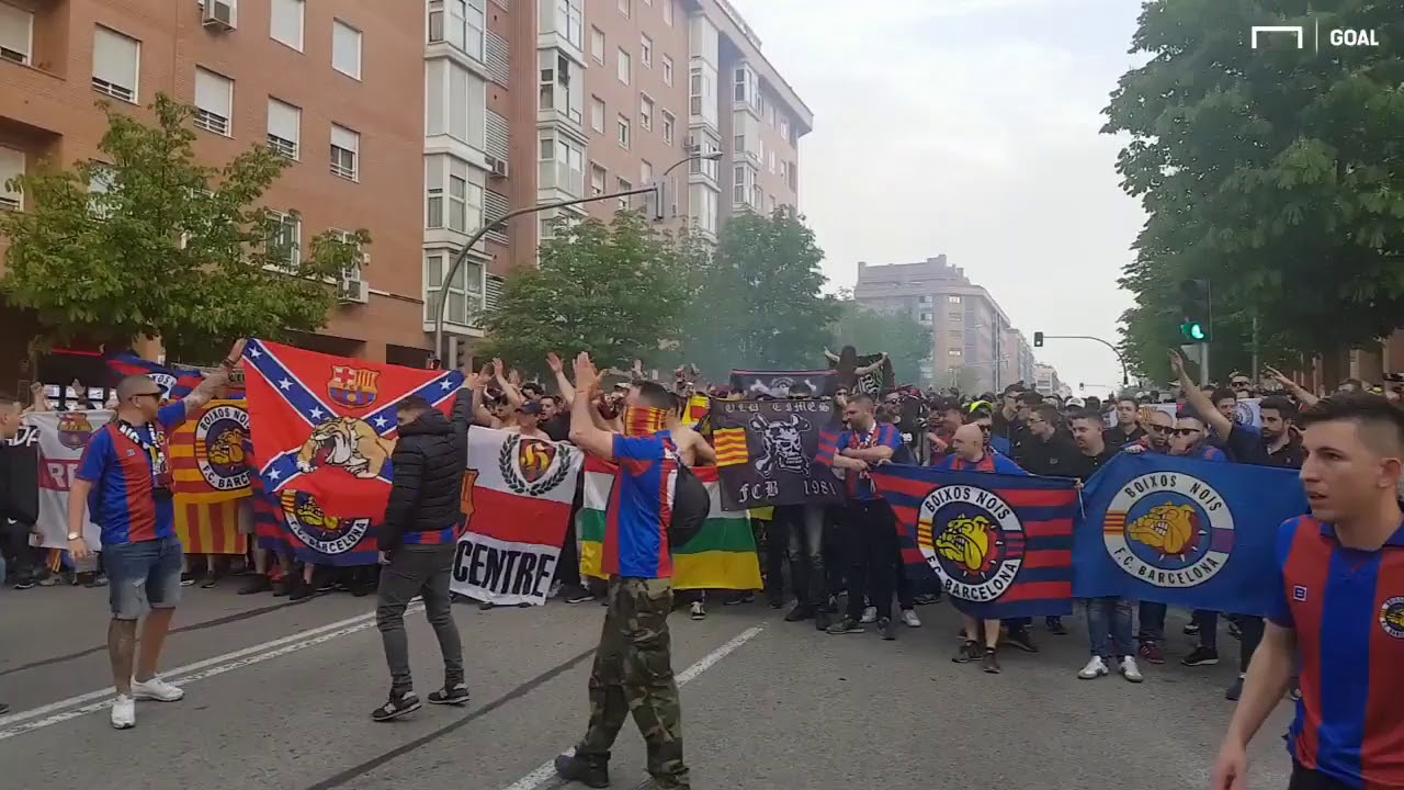 Corteo de Boixos Nois antes de la final de copa. 21.04.2018