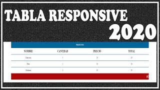how to make a responsive table html and css