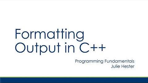 Formatting Output using Manipulators in C++ Tutorial: Floating Point and Text