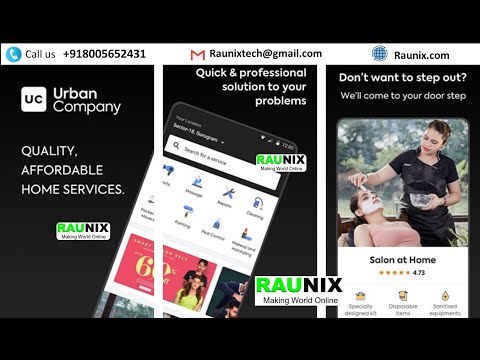 how to make app like urbanclap | How to make service Booking App | Urbanclap Clone | Raunix