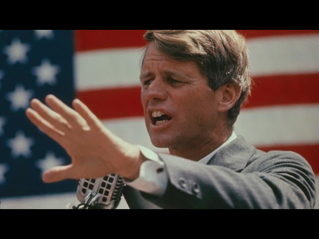 Robert F. Kennedy in a campaign trail