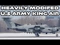 HEAVILY MODIFIED King Air U S Army Beech RC 12X Guardrail Departing Montreal YUL CYUL