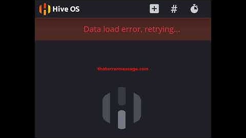 Data load error (Hive OS)
