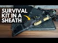 Nylon knife sheath survival kit