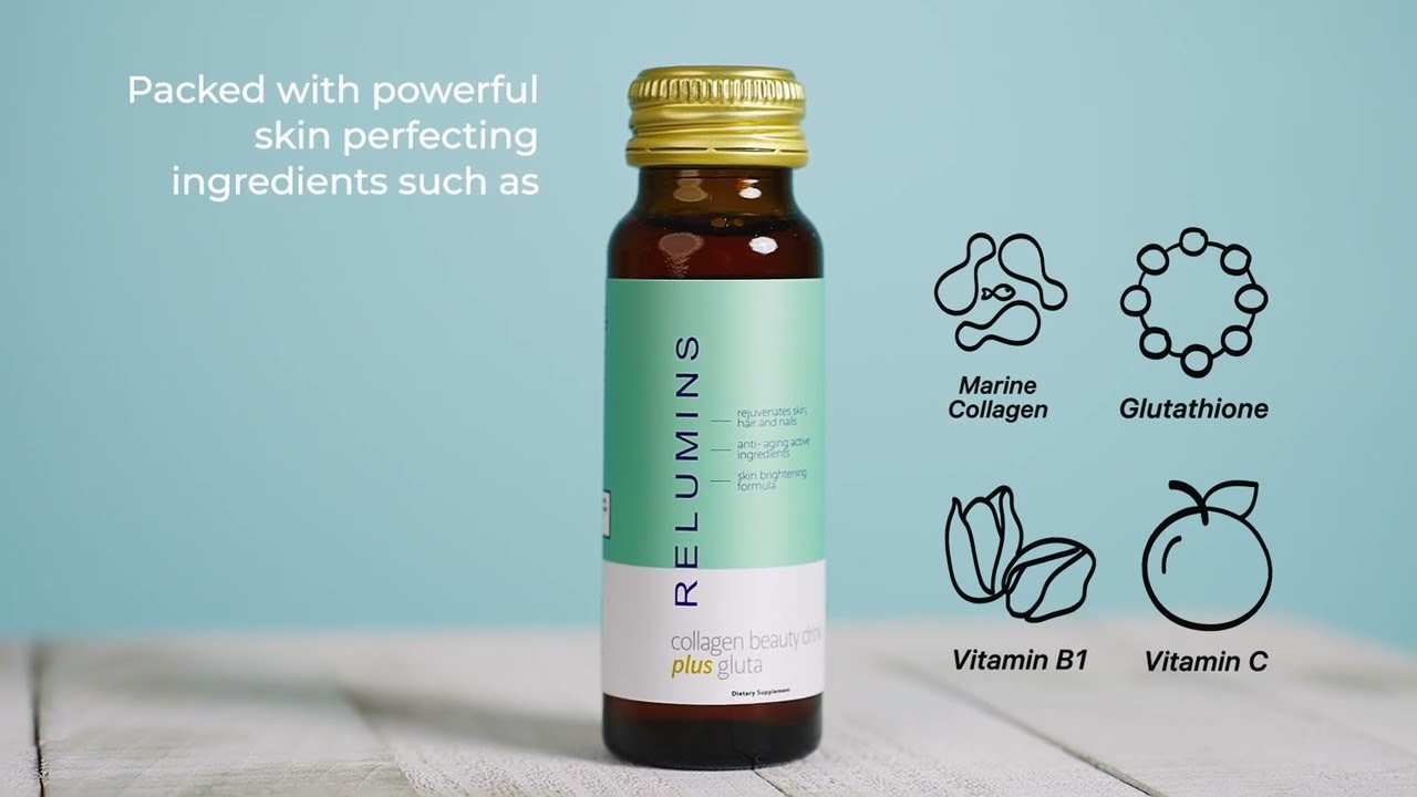 Relumins World's Most Advanced Collagen Drink - 10,000mg w/Glutathione &  Antioxidants | USA's No.1 Liquid Collagen, Anti-Aging | Apple Flavor | Made  in USA - 10 Bottles