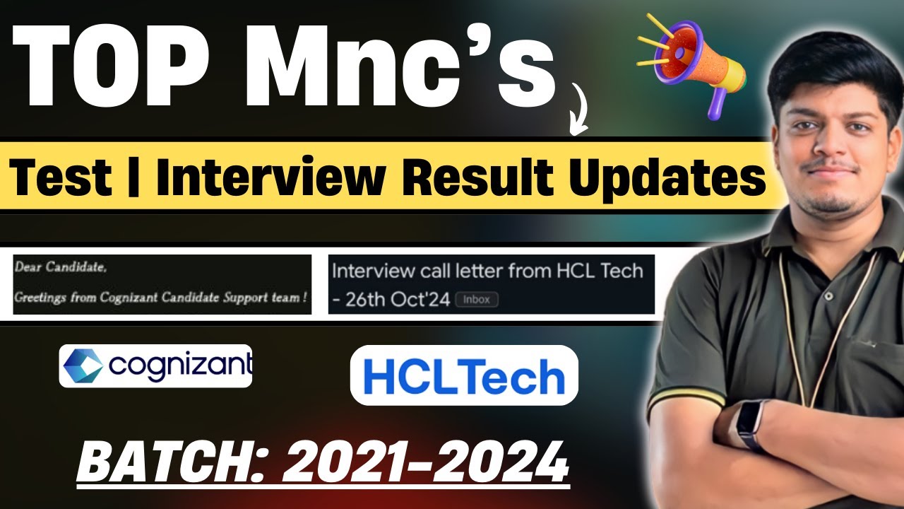 🔥Cognizant, HCLTech Big Updates | Cognizant CIS Interview Result 2024 ...