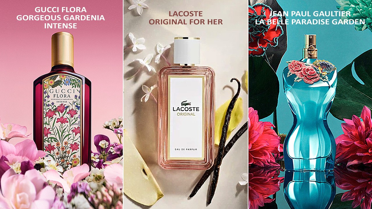 НОВИЙ АРОМАТ Lacoste Original For Her Gucci Flora Gorgeous Gardenia Intense La Belle Paradise Garden