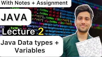 Java Data types and Variables | Lecture 2 | Java free Course