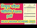 নিযুত মইনা আঁচনি pdf nijut moina scheme 2025
