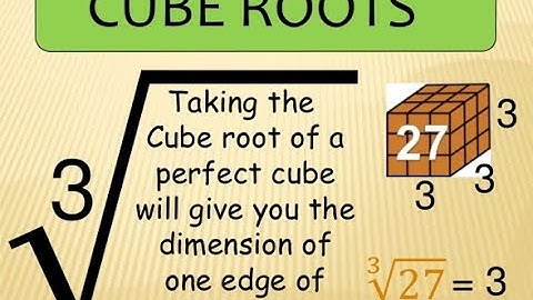 Cube Roots of Perfect Cubes