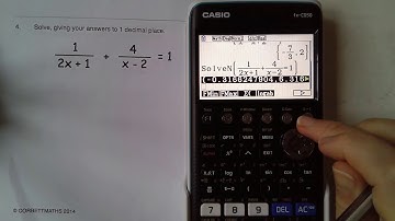 Casio fx CG50 10 Solving Fractional Equations (Advanced)