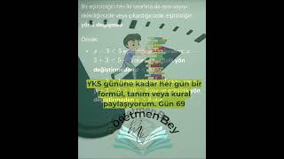 yks gününe kadar formül tanım veya kural paylaşıyorum gün 69#yks2026 #sınav #kesfet #matematik#ösym