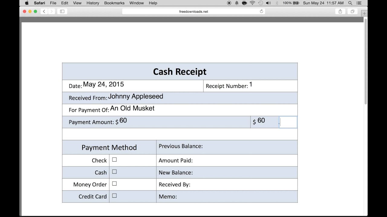 How To Write A Petty Cash Receipt Form Youtube