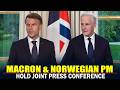 WATCH: French President Emmanuel Macron & Norwegian PM Jonas Gahr hold joint presser in Paris