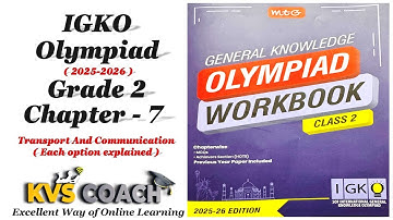 Class 2 || IGKO SOF || OLYMPIADS 2025 | Chapter 7 ||Transport And Communication|| #olympiads #class2