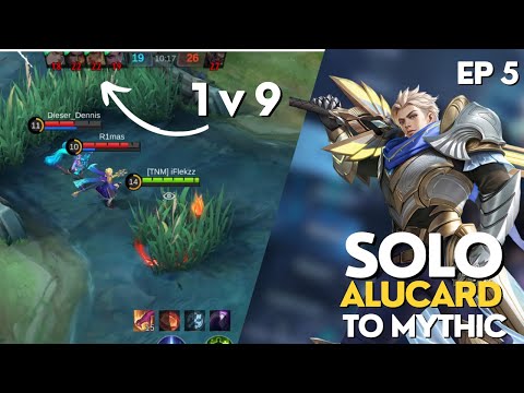 WHEN YOU HAVE TO 1v9... | ALUCARD SOLO ONLY TO MYTHIC Ep 5 | Mobile Legends @iFlekzz