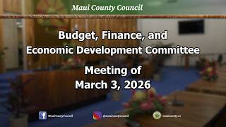 BFED Committee Meeting of March 3, 2026