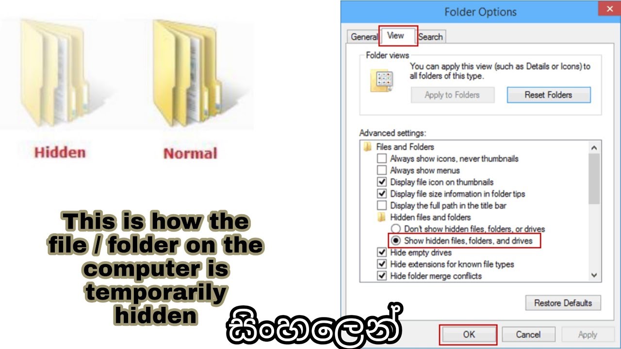 Hide file/folder sinhala chanux bro - YouTube