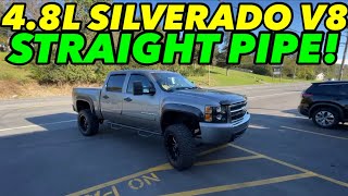 2008 Chevy Silverado 4.8L V8 Dual Exhaust Sound w/ STRAIGHT PIPE!