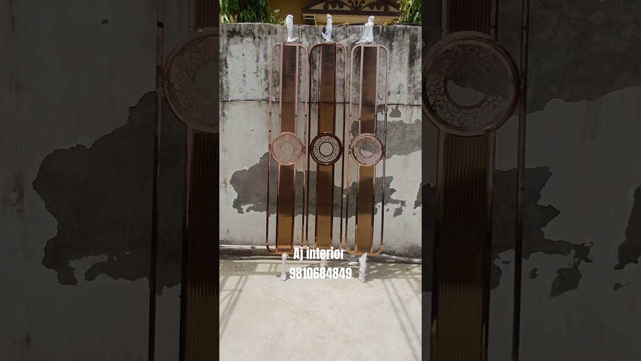 partition work in rose gold pvd coating and with bronze fluted glass luxuary Design 